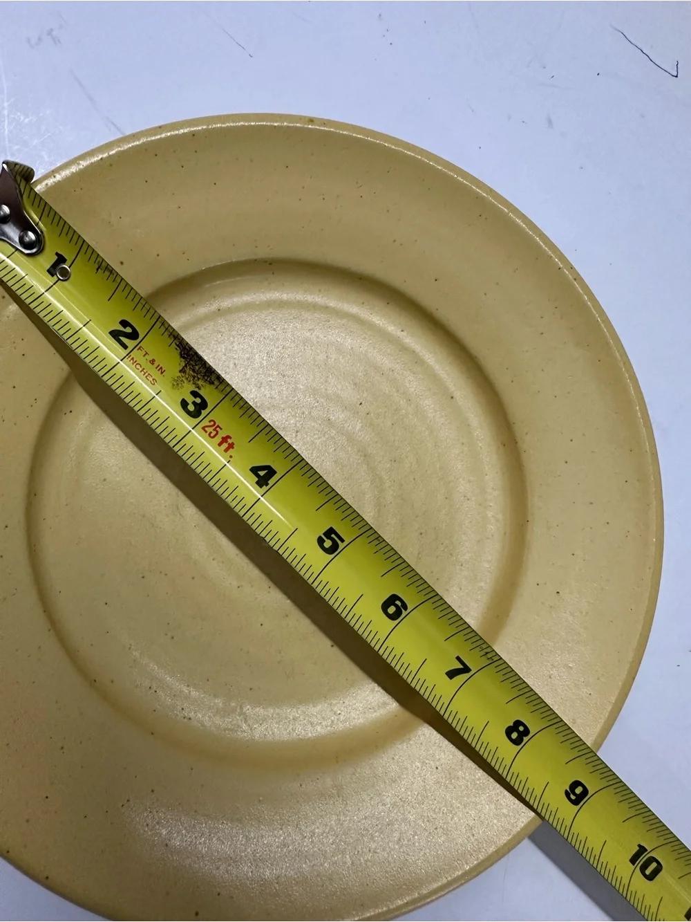 Set of 5 Yellow Ceramic Dessert Plates